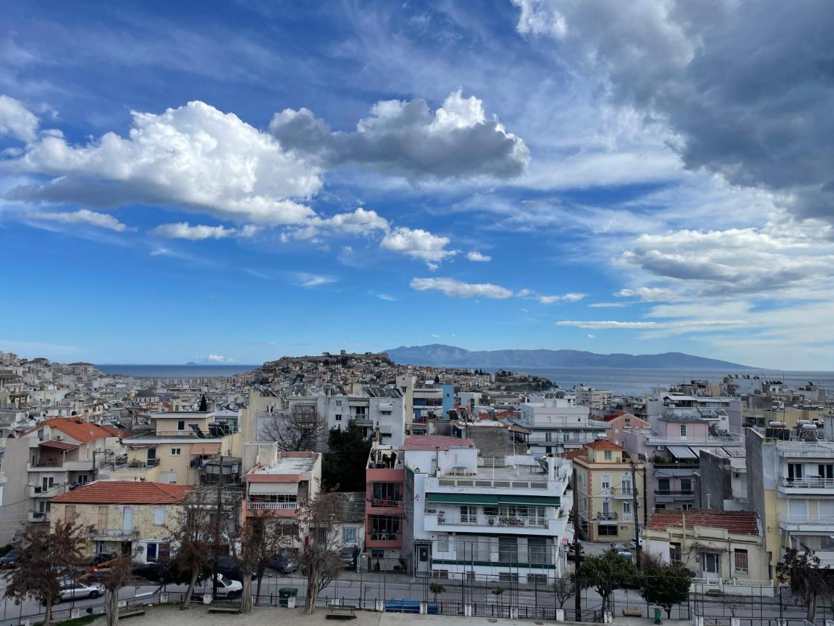 George & Nia Apartment - Central Kavala With Panoramic Terrace View Ngoại thất bức ảnh
