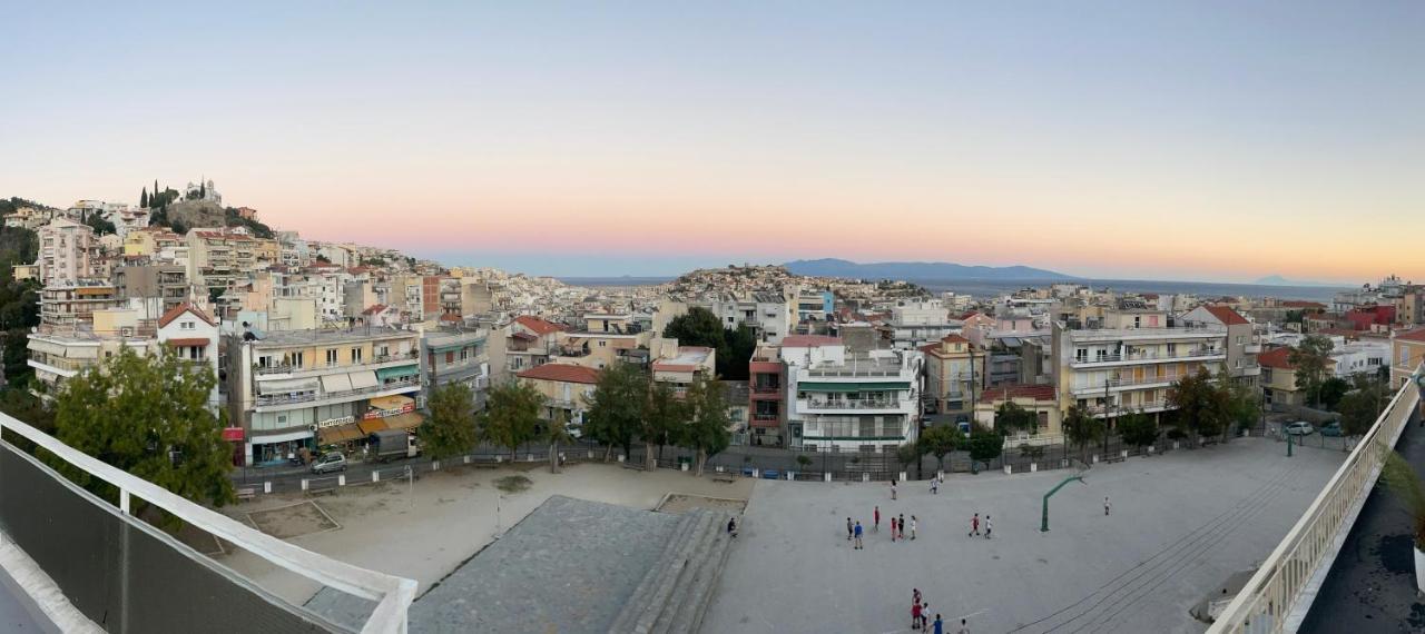George & Nia Apartment - Central Kavala With Panoramic Terrace View Ngoại thất bức ảnh