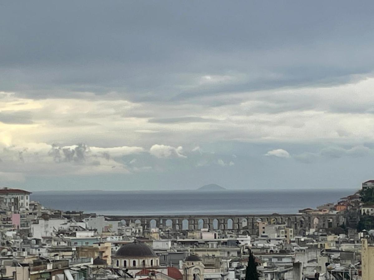George & Nia Apartment - Central Kavala With Panoramic Terrace View Ngoại thất bức ảnh